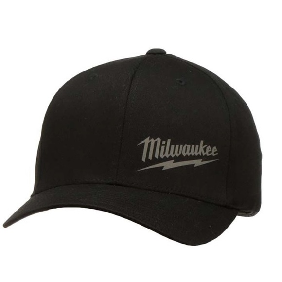 Milwaukee FlexFit Black Fitted Baseball Cap, L/XL - Picture 3 of 9